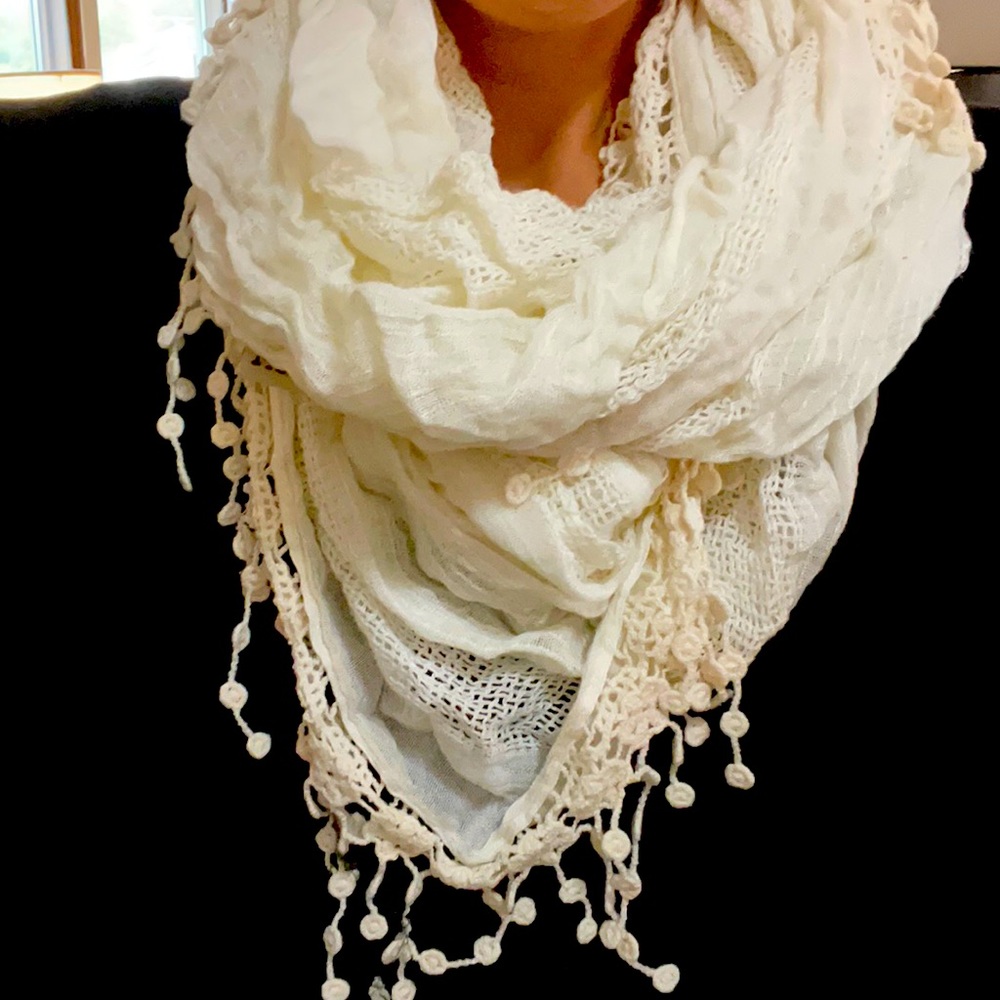 Cream scarf